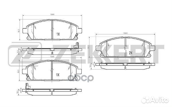 Колодки торм. диск. передн. Infiniti Q45 (G50)