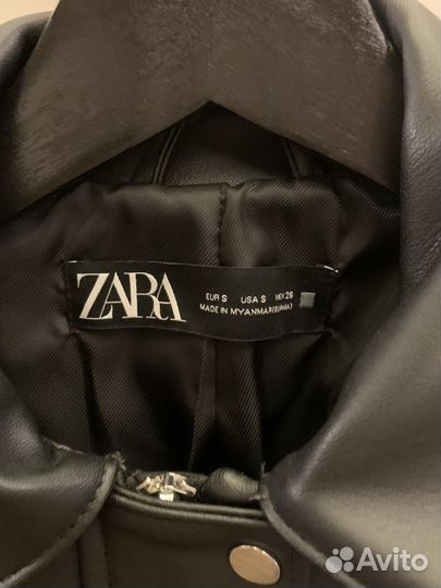 Кожаная куртка zara