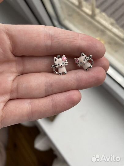 Серебряные серьги детские
