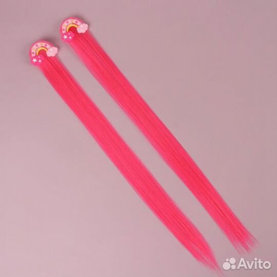 Набор накладных локонов «радуга», прямой волос, на