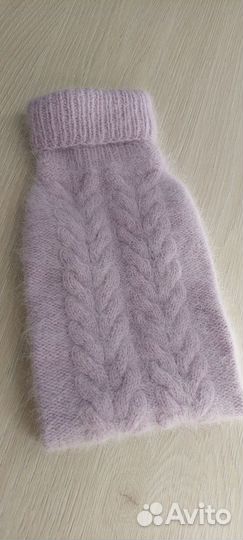 Свитер лавандовый вязаный из пуха норки для собаки