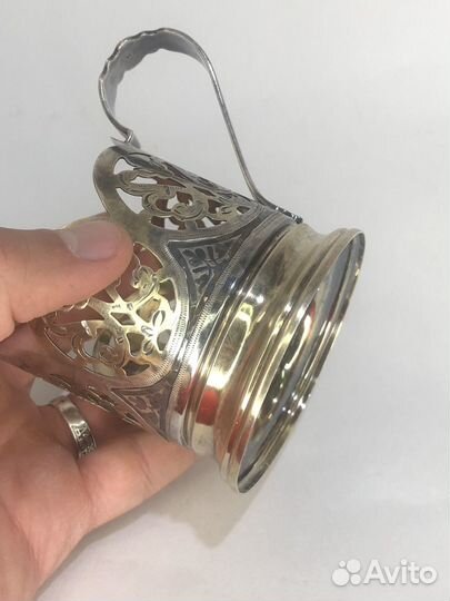 Подстаканник Кубачи серебро 875 проба