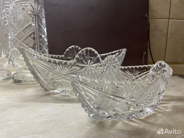 Хрусталь стопка /графин /салатник/бокалы