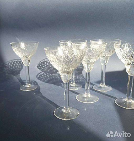 Набор 6 шт Хрустальные фужеры лзхс СССР