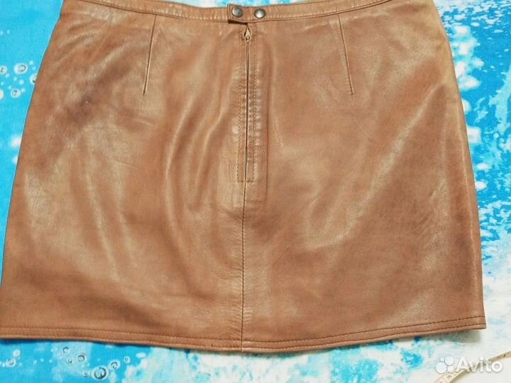 Кожаная юбка натуральная новая
