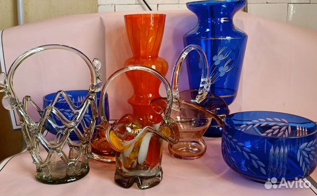 Пепельница. Цветное стекло. СССР