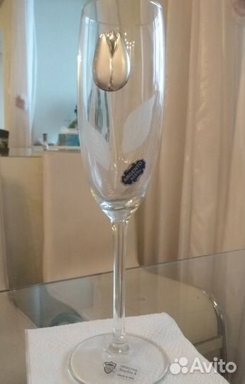 Серебряные бокалы для шампанского Италия