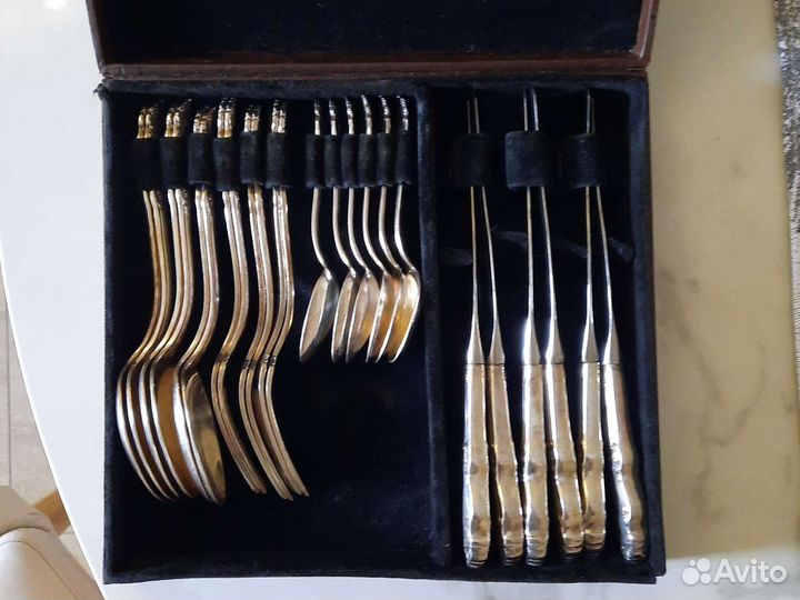 Набор столовых приборов мельхиор Серебряная Роза