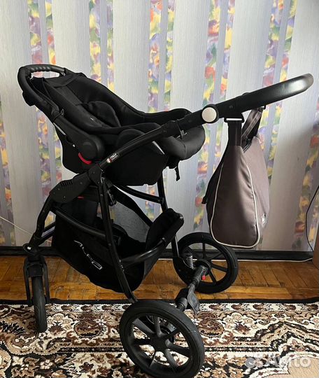 Коляска riko basic alfa ecco 3 в 1, графит-серый