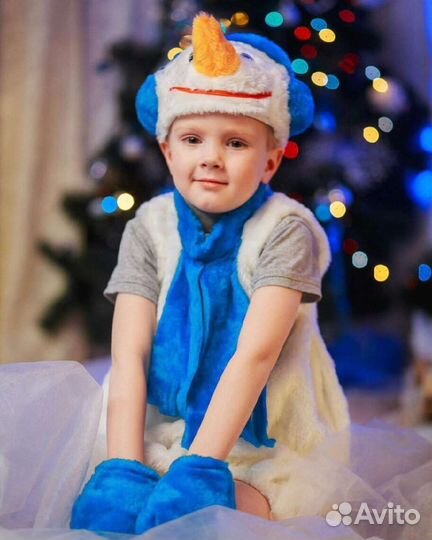 Карнавальный новогодний костюм. Снеговик. Аренда