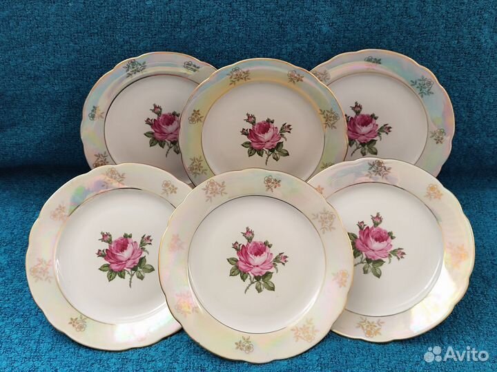 Набор тарелок фарфор, декоративная тарелка, чайная