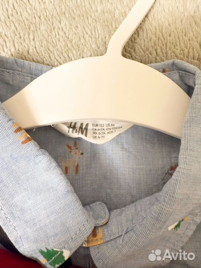 Праздничная рубашка новогодняя H&M