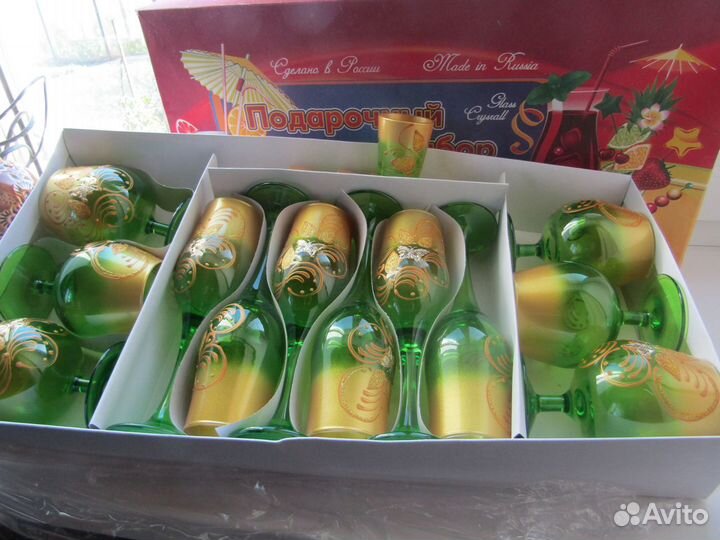 Золоченый винный сервиз