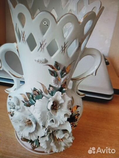 Ваза для цветов Маргарита Н-25см Кисловодск фарфор