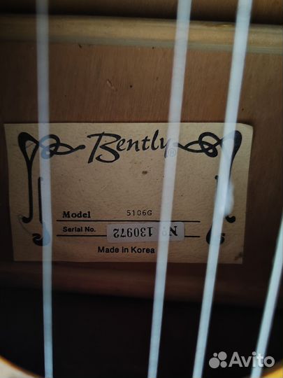 Акустическая гитара bently