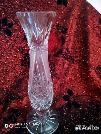 Хрустальная вазочка Чехословакия