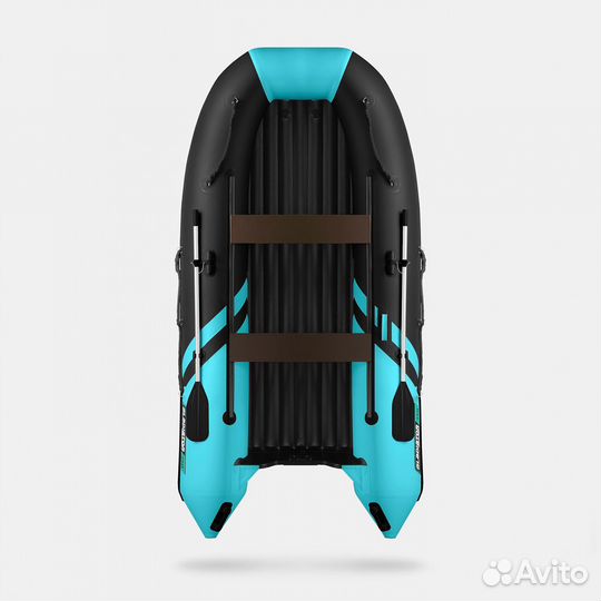 Лодка пвх Нднд Gladiator E350S Черно-бирюзовый