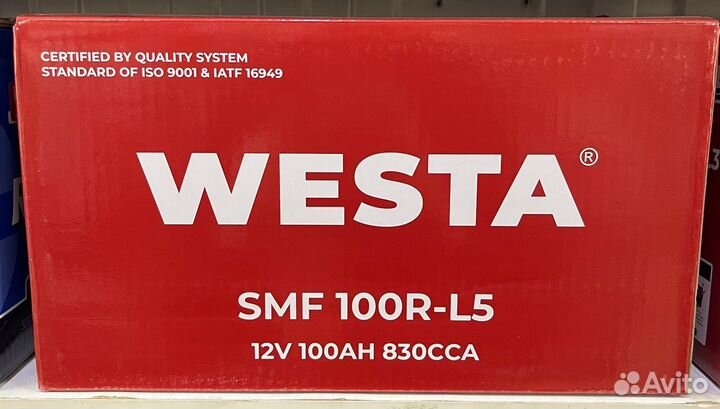 Аккумулятор Westa Korea 100Ah 830A п/п