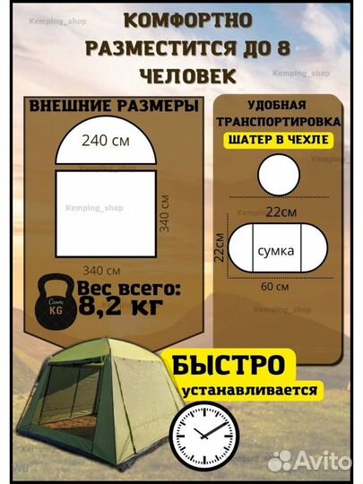 Палатка шатер, садовый тент навес