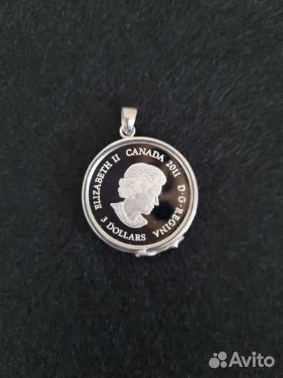 Монета Аквамарин. Камень рождения. Канада