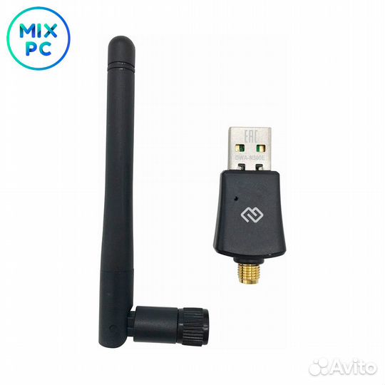 Сетевой адаптер WiFi Digma N300 USB 2.0 DWA-N300E