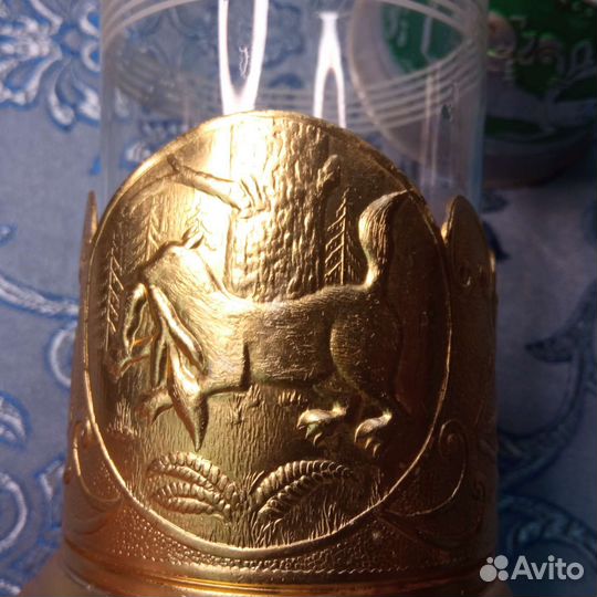 Подстаканники СССР со стаканами