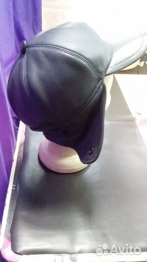 Мужская кожаная кепка