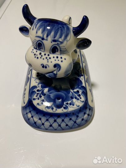 Гжель,крышка от масленки