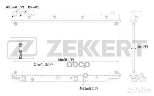 Радиатор охлаждения двигателя Honda Jazz II 03