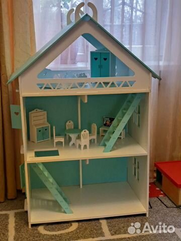 Кукольный домик с мебелью большой