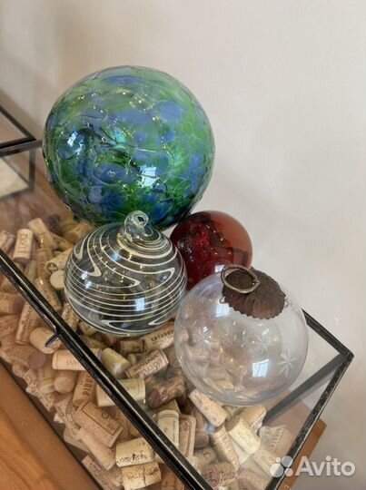 Шар новогодний/елочный. Стекло ручной работы