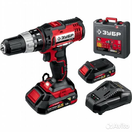 Ударная дрель-шуруповерт зубр дшу-185-22
