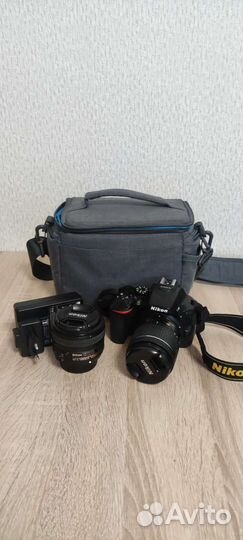 Зеркальный фотоаппарат nikon d5600, 2 объектива