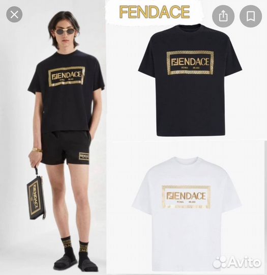 Футболка Fendi x Versace коллаб 2022 р.S,M