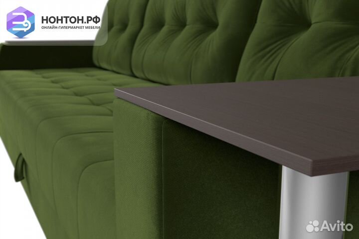 Диван еврокнижка Атлантида с баром микровельвет зе