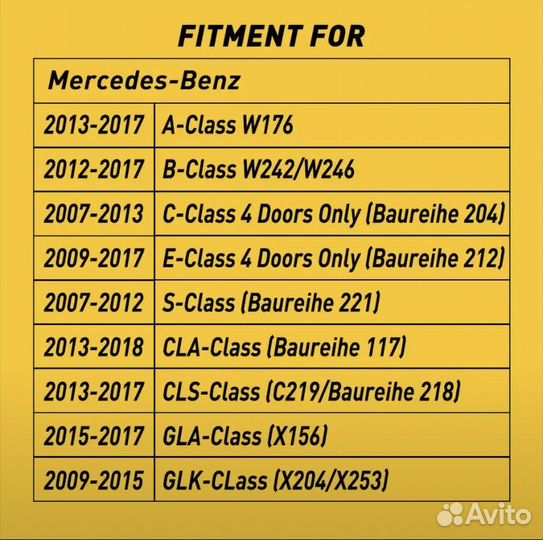 Подсветка зеркал заднего вида Mercedes-Benz w212