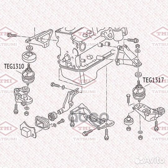 Опора двигателя audi A4/A6 95-VW Passat 96- M