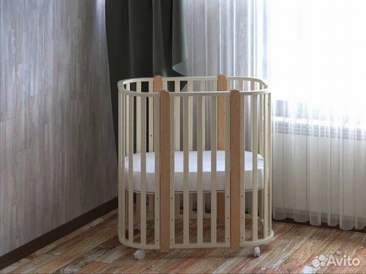 Кроватка-трансформер Marita 5в1 слоновая кость/бук