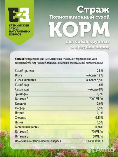 Сухой корм для собак 