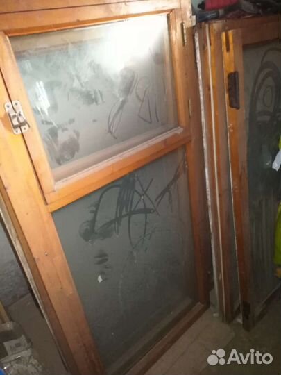 Деревянные окна со стеклом бу