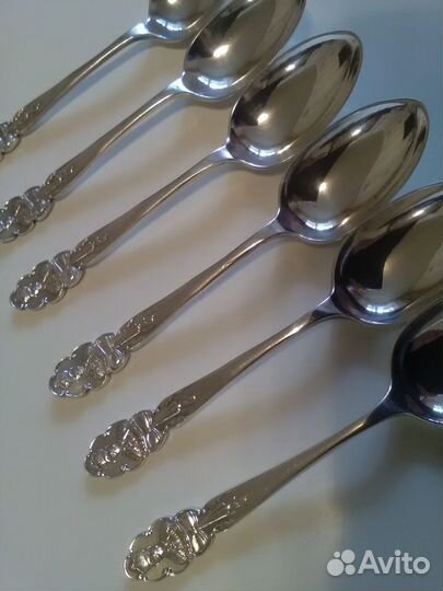Антикварные чайные ложки King George V, посеребрян