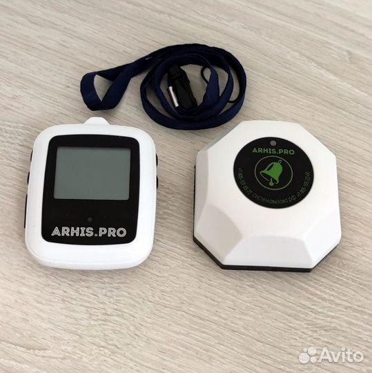 Кнопка вызова персонала и часы пейджер Поясной