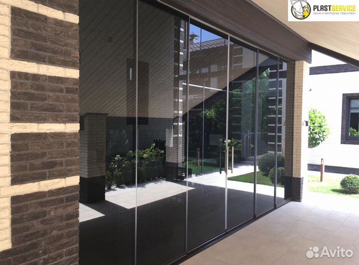 Безрамное остекление, окна пластиковые алюминиевые