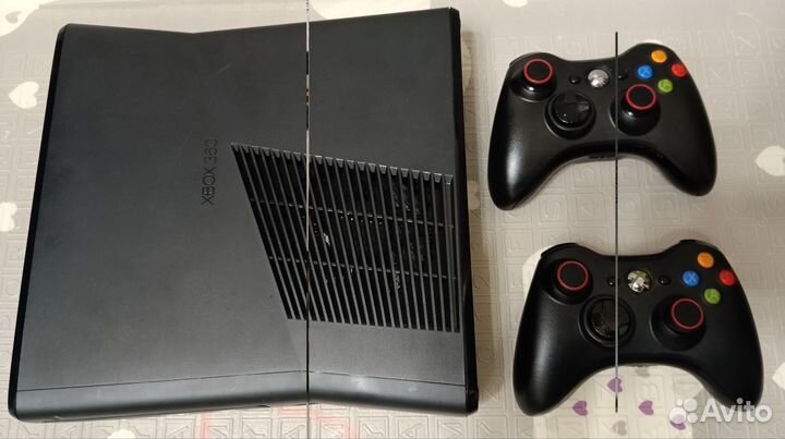 Xbox 360 Slim freeboot 250 Gb 2 джойстика и Kinect