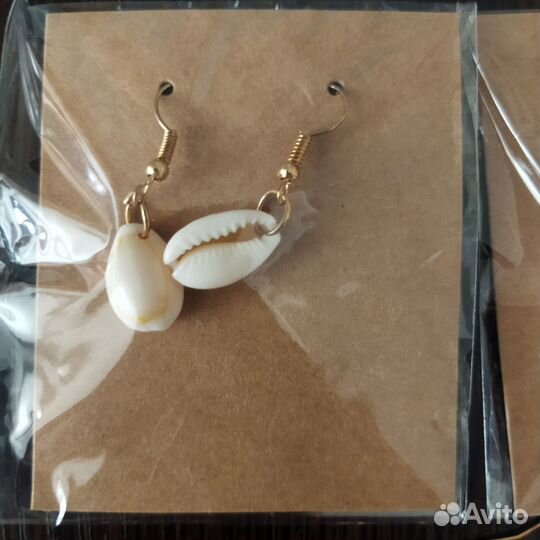 Серьги ракушки