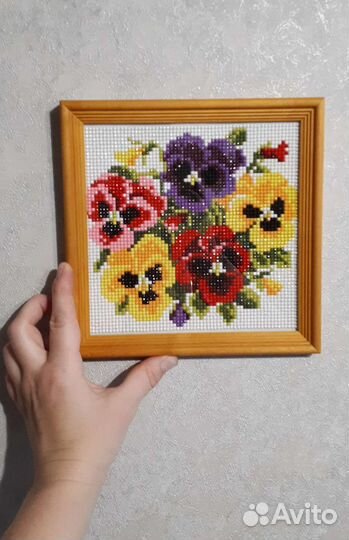 Алмазная мозаика в рамке 21 на 21