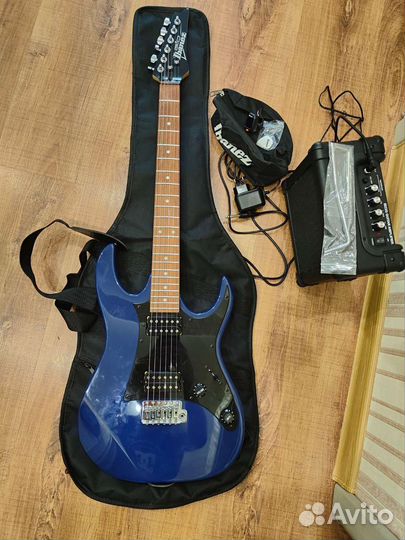 Электро гитара Ibanez JRX20U-BL + комбик, чехол