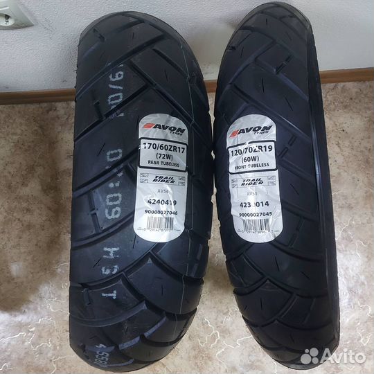 Шины мото 120 70 19 и 170 60 17 Avon Trailrider