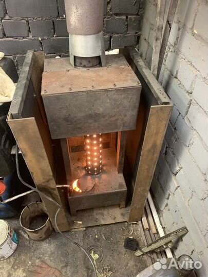 Печь на отработке с водяным контуром