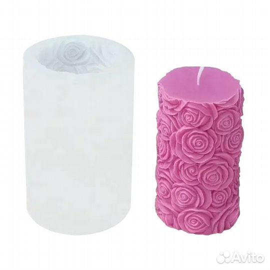 Силиконовая форма для свечей Стела Роза №18